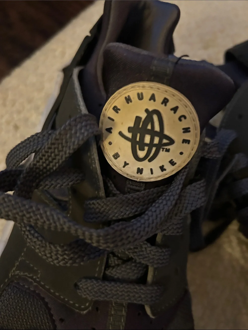 Nike Huarache Sneakers in Dark Gray and Black